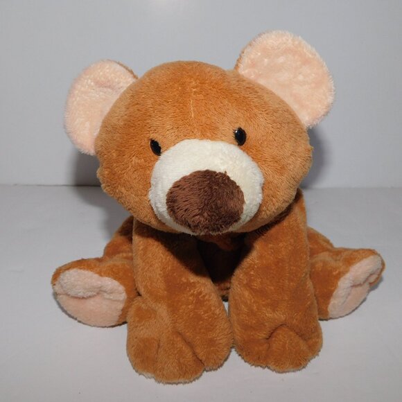 2002 Ty Pluffies Brown Bear Slumbers 9" Bean Bag Plush Stuffed VTG Lovey Tylux - Picture 1 of 5